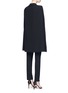 Back View - Click To Enlarge - ALICE & OLIVIA - 'McGuire' belted cape overlay long suiting coat