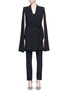 Main View - Click To Enlarge - ALICE & OLIVIA - 'McGuire' belted cape overlay long suiting coat