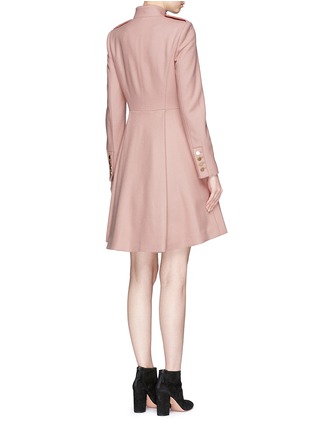 Back View - Click To Enlarge - ALICE & OLIVIA - 'Rossi' virgin wool blend melton military coat