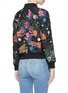 Back View - Click To Enlarge - ALICE & OLIVIA - 'Felisa' floral embellished silk bomber jacket