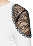 Detail View - Click To Enlarge - ALICE & OLIVIA - 'Alberta' lace trumpet sleeve knit top