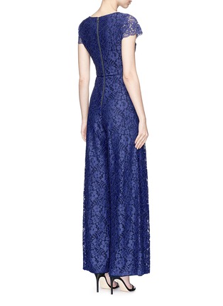 Back View - Click To Enlarge - ALICE & OLIVIA - 'Miriam' floral lace jumpsuit