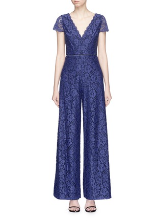 Main View - Click To Enlarge - ALICE & OLIVIA - 'Miriam' floral lace jumpsuit