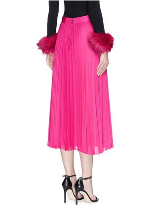 Back View - Click To Enlarge - ALICE & OLIVIA - 'Essie' pleated crépon midi skirt