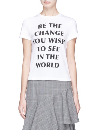 Main View - Click To Enlarge - ALICE & OLIVIA - 'Cicely' slogan print T-shirt