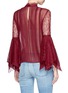 Figure View - Click To Enlarge - ALICE & OLIVIA - 'Ivy' handkerchief cuff guipure lace panelled crépon top