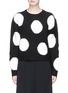 Main View - Click To Enlarge - ALICE & OLIVIA - 'Gleeson' polka dot cropped sweater