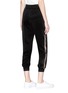 Figure View - Click To Enlarge - ALICE & OLIVIA - 'Pete' faux pearl outseam satin jogging pants