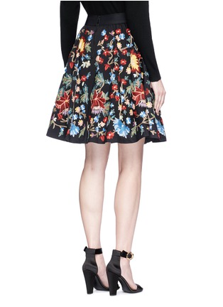 Figure View - Click To Enlarge - ALICE & OLIVIA - 'Earla' floral embroidered flare skirt