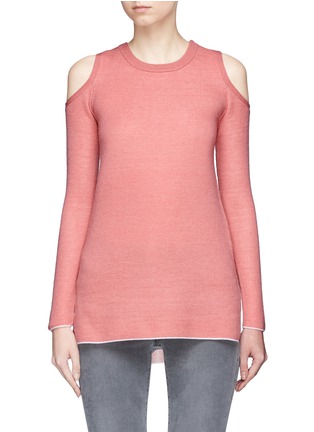 Main View - Click To Enlarge - ALICE & OLIVIA - 'Wade' cold shoulder cashmere-wool sweater