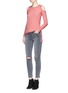 Figure View - Click To Enlarge - ALICE & OLIVIA - 'Wade' cold shoulder cashmere-wool sweater