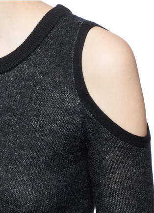 Detail View - Click To Enlarge - ALICE & OLIVIA - 'Wade' cold shoulder wool-cashmere sweater