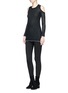 Figure View - Click To Enlarge - ALICE & OLIVIA - 'Wade' cold shoulder wool-cashmere sweater