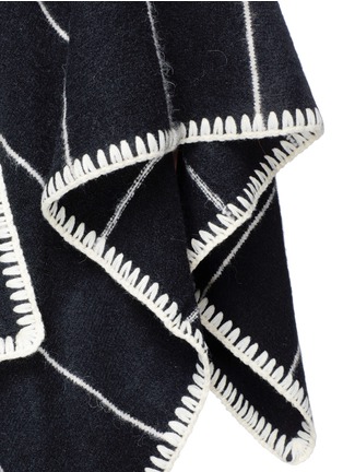 Detail View - Click To Enlarge - ALICE & OLIVIA - 'Kamala' stripe oversized brushed knit poncho