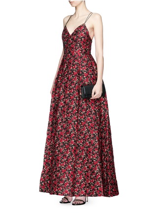 Figure View - Click To Enlarge - ALICE & OLIVIA - 'Marilla' floral cloqué gown