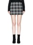 Main View - Click To Enlarge - ALICE & OLIVIA - 'Elana' check plaid virgin wool blend mini skirt