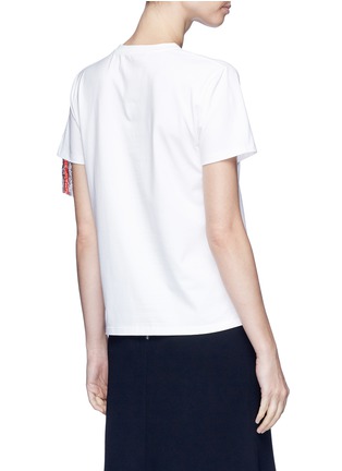 Back View - Click To Enlarge - MINKI - Fringed patch T-shirt