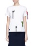 Main View - Click To Enlarge - MINKI - Fringed patch T-shirt