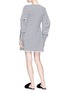 Back View - Click To Enlarge - MINKI - Cocoon sleeve stripe jersey dress