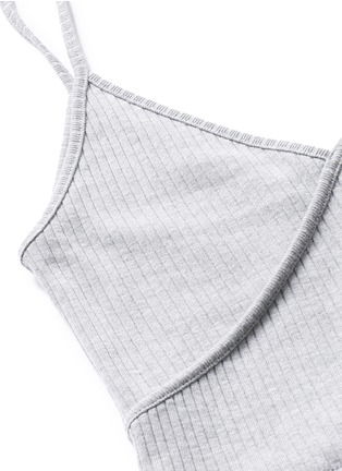 Detail View - Click To Enlarge - TOPSHOP - Wrap effect cropped rib jersey tank top