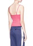Back View - Click To Enlarge - TOPSHOP - Ruffle trim cropped rib jersey tank top