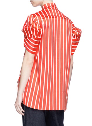 Back View - Click To Enlarge - MINKI - Structural sleeve stripe shirt