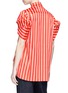 Back View - Click To Enlarge - MINKI - Structural sleeve stripe shirt