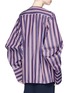 Back View - Click To Enlarge - MINKI - Cocoon sleeve stripe poplin shirt