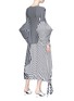Back View - Click To Enlarge - MINKI - Structural sleeve stripe jersey maxi dress