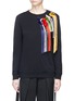 Main View - Click To Enlarge - MINKI - Abstract fringed patch sweatshirt