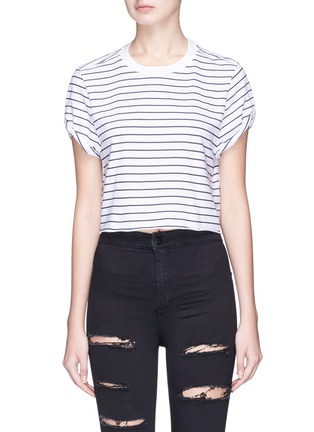 Main View - Click To Enlarge - TOPSHOP - Stripe petite cropped T-shirt