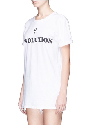 Front View - Click To Enlarge - TOPSHOP - 'REVOLUTION' slogan female symbol print T-shirt
