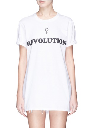 Main View - Click To Enlarge - TOPSHOP - 'REVOLUTION' slogan female symbol print T-shirt