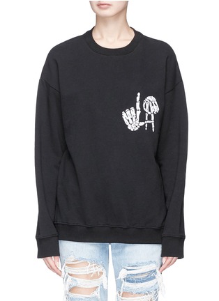Main View - Click To Enlarge - ADAPTATION - Skeleton embroidered sweatshirt