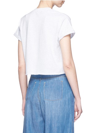 Back View - Click To Enlarge - TOPSHOP - 'JE T'AIME' slogan print cropped T-shirt
