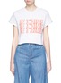 Main View - Click To Enlarge - TOPSHOP - 'JE T'AIME' slogan print cropped T-shirt