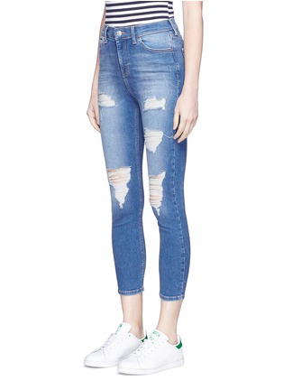 Front View - Click To Enlarge - TOPSHOP - 'Jamie' distressed cropped skinny jeans
