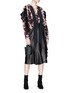 Figure View - Click To Enlarge - ISABEL MARANT - 'Willis' scarf collar floral print plissé pleated blouse