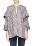 Main View - Click To Enlarge - ISABEL MARANT - 'Basile' ruffle metallic sequin top