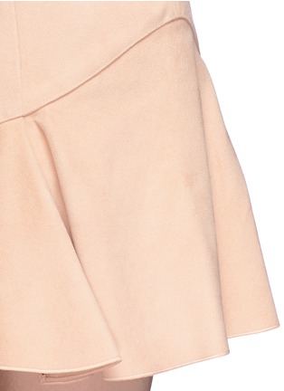 Detail View - Click To Enlarge - ISABEL MARANT - 'Parma' pleated peplum flannel skirt