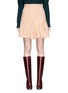 Main View - Click To Enlarge - ISABEL MARANT - 'Parma' pleated peplum flannel skirt