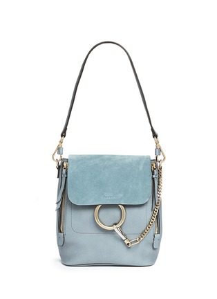  - CHLOÉ - 'Faye' small suede flap leather backpack