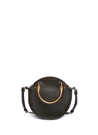 Detail View - Click To Enlarge - CHLOÉ - 'Pixie' small bracelet handle panelled leather crossbody bag