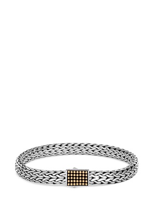 Main View - Click To Enlarge - JOHN HARDY - 18k yellow gold charm silver woven chain bracelet