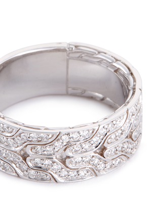 Detail View - Click To Enlarge - JOHN HARDY - Diamond 18k white gold chain effect ring