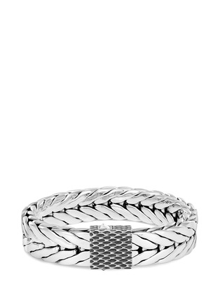 Main View - Click To Enlarge - JOHN HARDY - Silver scale charm weave effect link chain bracelet