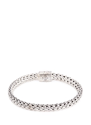 Figure View - Click To Enlarge - JOHN HARDY - Diamond silver woven chain bracelet