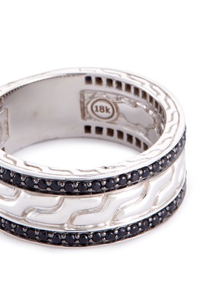 Detail View - Click To Enlarge - JOHN HARDY - Sapphire 18k white gold chain effect ring