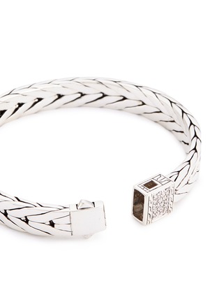 Detail View - Click To Enlarge - JOHN HARDY - Diamond silver weave effect link bracelet