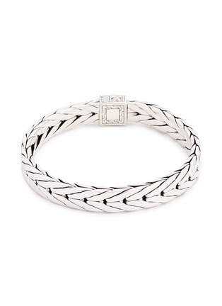 Figure View - Click To Enlarge - JOHN HARDY - Diamond silver weave effect link bracelet